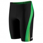 Speedo Men's Launch Splice Jammer Swimsuit, Black/Green
