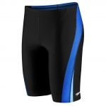 Speedo Men's Launch Splice Jammer Swimsuit, Black/Blue