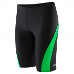 Speedo Men's Taper Splice Jammer Swimsuit, Black/Green