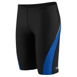 Speedo Men's Taper Splice Jammer Swimsuit, Black/Sapphire