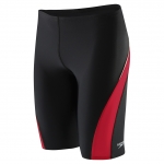 Speedo Men's Taper Splice Jammer Swimsuit, Black/Red