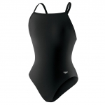 Speedo Women's Flyback Training Swimsuit, Black/Black