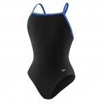 Speedo Women's Flyback Training Swimsuit, Black/Blue