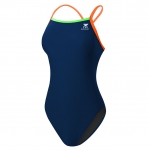 TYR Women's Durafast Solid Diamondfit Swimsuit, Navy/Lime/Allegria, Size 28