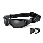 Wiley X SG-1 Goggles, 2 Lens Package (Smoke Grey/Clear) / Matte Black Frame