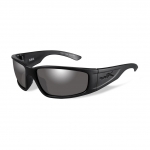 Wiley X ZAK Sunglasses, POLARIZED Smoke Grey Lens / Gloss Black Frame