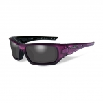 Wiley X WX ARROW Sunglasses, Smoke Grey Lens / Crystal Plum Frame