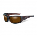Wiley X WX ARROW Sunglasses, POLARIZED Amber Lens / Matte Layered Tortoise Frame