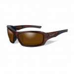 Wiley X WX ECHO Sunglasses, POLARIZED Amber Lens / Matte Layered Tortoise Frame