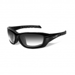Wiley X WX GRAVITY Sunglasses, LA Light Adjusting Smoke Grey Lens / Gloss Black Frame
