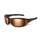 Wiley X WX GRAVITY Sunglasses, Bronze Flash (Crimson Brown) Lens / Brown Crystal Frame