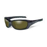Wiley X WX GRAVITY Sunglasses, POLARIZED Yellow Lens / Black Crystal Frame