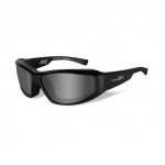 Wiley X JAKE Sunglasses, Smoke Grey Lens / Gloss Black Frame