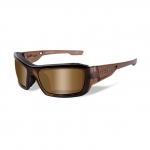 Wiley X WX KNIFE Sunglasses, POLARIZED Bronze Lens / Brown Crystal Frame