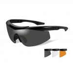 Wiley X WX TALON ADVANCED Sunglasses, 3 Lens Package (Smoke Grey/Clear/Light Rust) / Matte Black Frame