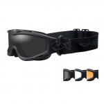 Wiley X SPEAR Goggles, 3 Lens Package (Smoke Grey/Clear/Light Rust) / Matte Black Frame