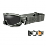 Wiley X SPEAR Goggles, 3 Lens Package (Smoke Grey/Clear/Light Rust) / Foliage Green Frame