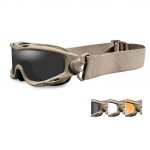 Wiley X SPEAR Goggles, 3 Lens Package (Smoke Grey/Clear/Light Rust) / Tan Frame