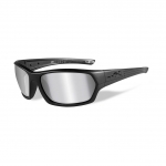 Wiley X WX LEGEND Sunglasses, Silver Flash (Smoke Grey) Lens / Matte Black Frame