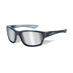Wiley X WX MOXY Sunglasses, Silver Flash (Smoke Grey) Lens / Black Streak Frame